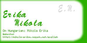 erika mikola business card